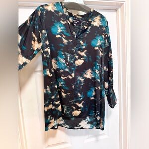 Johnny Was Tye Dye Silk Blouse